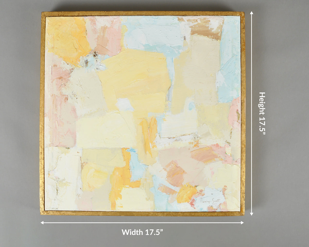 Petal Mist Original Palette Knife Painting, Pastel Abstract Framed Canvas Art Tamara Scott Designs