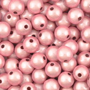 Beads-8mm Miracle Beads-Round-Pink-Quantity 20 Loose Beads