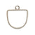 Nunn Design-Open Pendant-Half Oval-Single Loop-Antique Silver-Quantity 1