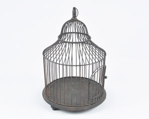 Vintage Decorative Hangable Display-Rustic Metal Bird Cage-Birdhouse Decor Tamara Scott Designs