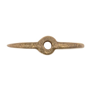 Brass-10x15mm Flat Spiral Tube Bead-Tibetan-Quantity 1