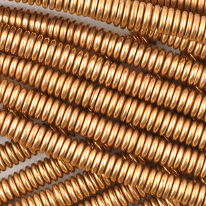 Brass-6.5mm Hishi Spacer Bead-Bronze-Quantity 24 Loose Beads