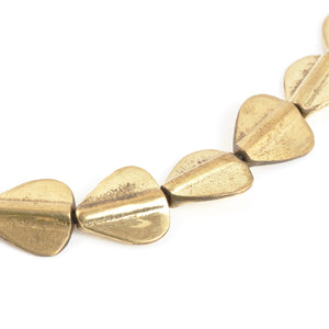 Brass Beads-13mm Flat Heart-Bronze-Quantity 1