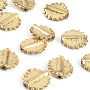 Brass Beads-15mm Dotted Edge-Bronze-Quantity 1