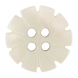 Button-12mm Flower Button-Four Hole-White-Quantity 1