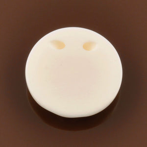 Carved Pendants-20mm Tiny Round Face Cabochon/Pendant-Bone-White-Quantity 1