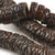 Carved-14mm Rondelle Bead-Brown with Rings-2mm Large Hole-Quantity 1