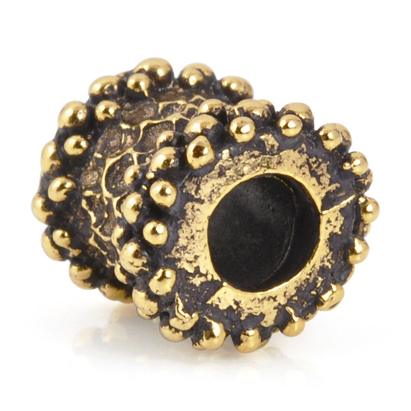 Metal Beads-Granular Rim Faceted-Gold Tamara Scott Designs