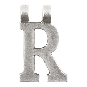 Casting-17x28mm Letter "R"-Antique Silver