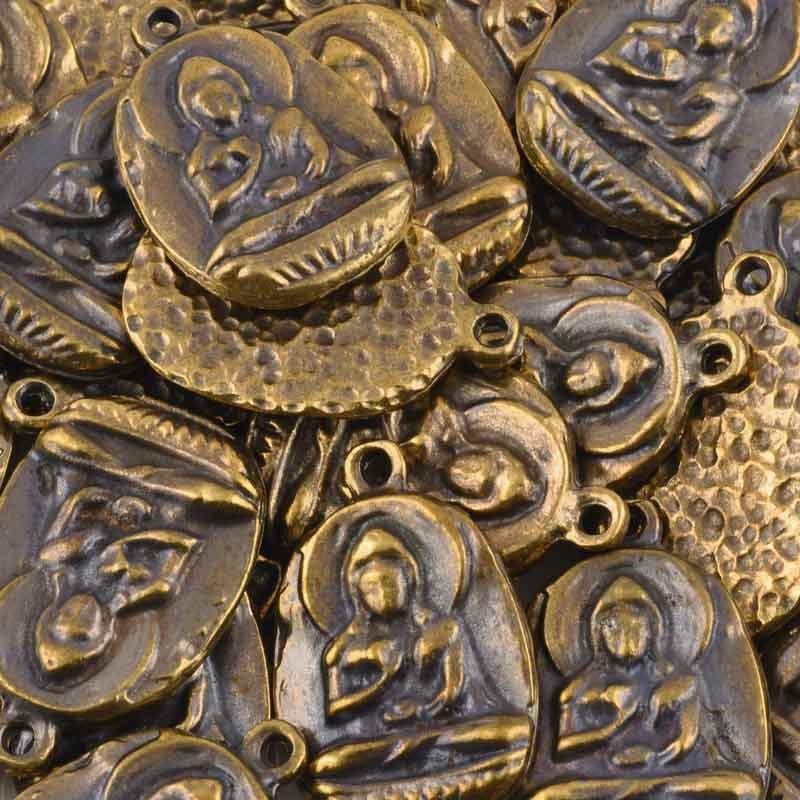 Casting-21x31mm Buddha Pendant-Antique Bronze