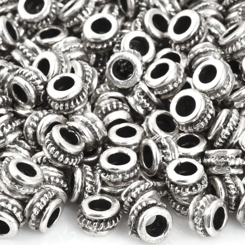 Beads 5mm Rope Tube Silver Tamara Scott Designs