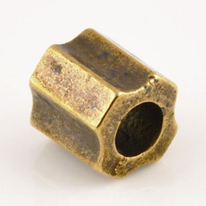 Casting-13mm Ridged Tube Bead-Antique Bronze