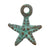 Casting Charm-12x14mm Tiny Graphic Starfish-Green Patina-Quantity 1
