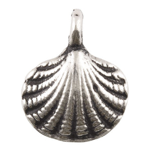 Casting Charm-15x18mm Clam Shell-Antique Silver