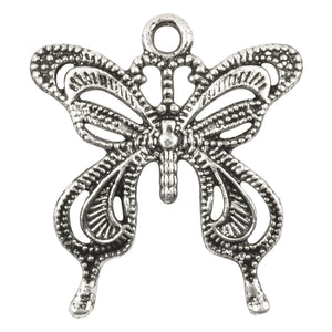 Casting Pendant-23mm Butterfly-Antique Silver-Quantity 1
