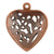 Casting Pendant-24x27mm Ornate Heart-Antique Copper-Quantity 1