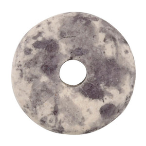 Ceramic Beads-13mm Round Disc-Dark Taupe Splash