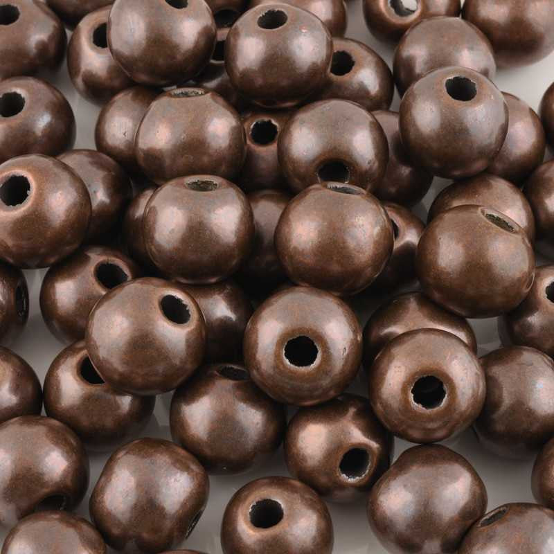 Ceramic Beads Round Copper -Tamara Scott Designs