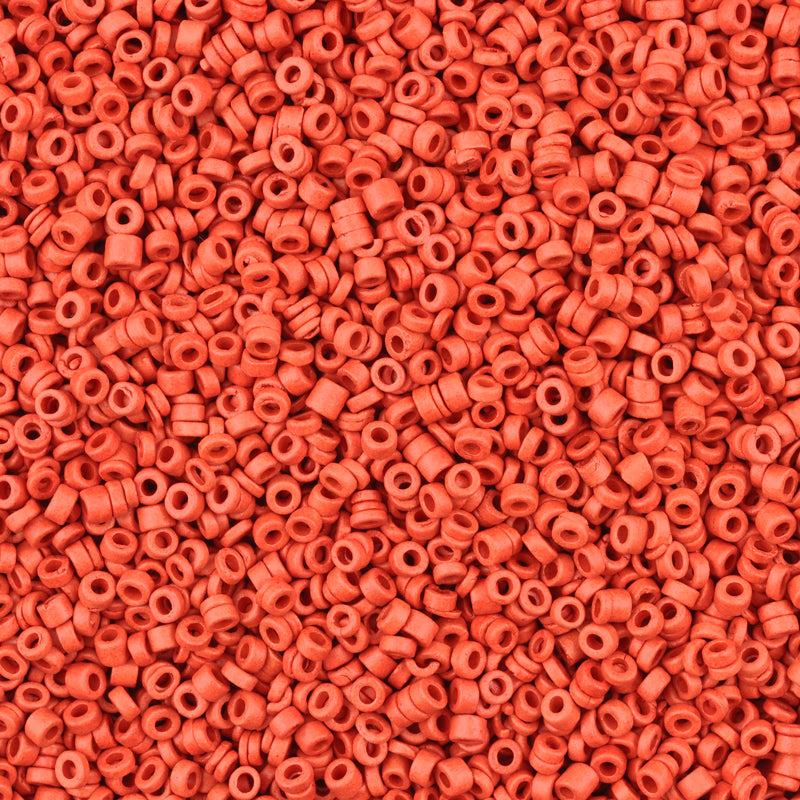 Ceramic Beads-3mm Tube-Coral Pink-5 Grams