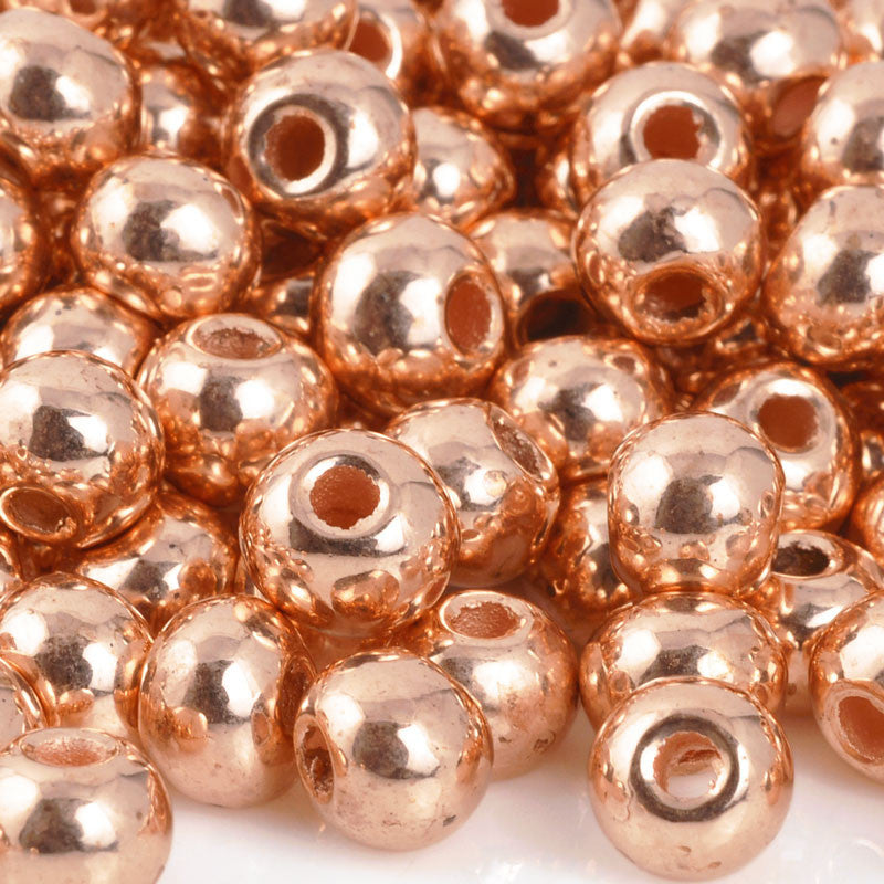 Ceramic Beads-6mm Round-Copper