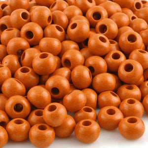 Ceramic Beads-9mm Round-Tangerine