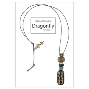 Bead Kits-Dragonfly Spirit-Leather Necklace Kit-Quantity 1