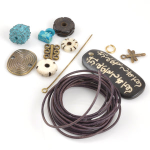 Bead Kits-Dragonfly Spirit-Leather Necklace Kit-Quantity 1 Tamara Scott Designs