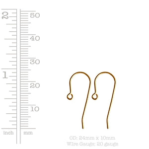 Nunn Design-24x10mm Ear Wire Small Hook-Gold Filled
