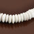 Glass Beads-14mm Pulverized Ashanti Saucer-Ghana-White-Quantity 5