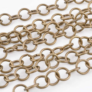 Jewelry Chain-10mm Brass Cable-Bronze