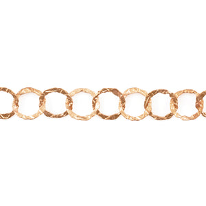 Jewelry Chain-11mm Flat Patterned Cable-Bronze
