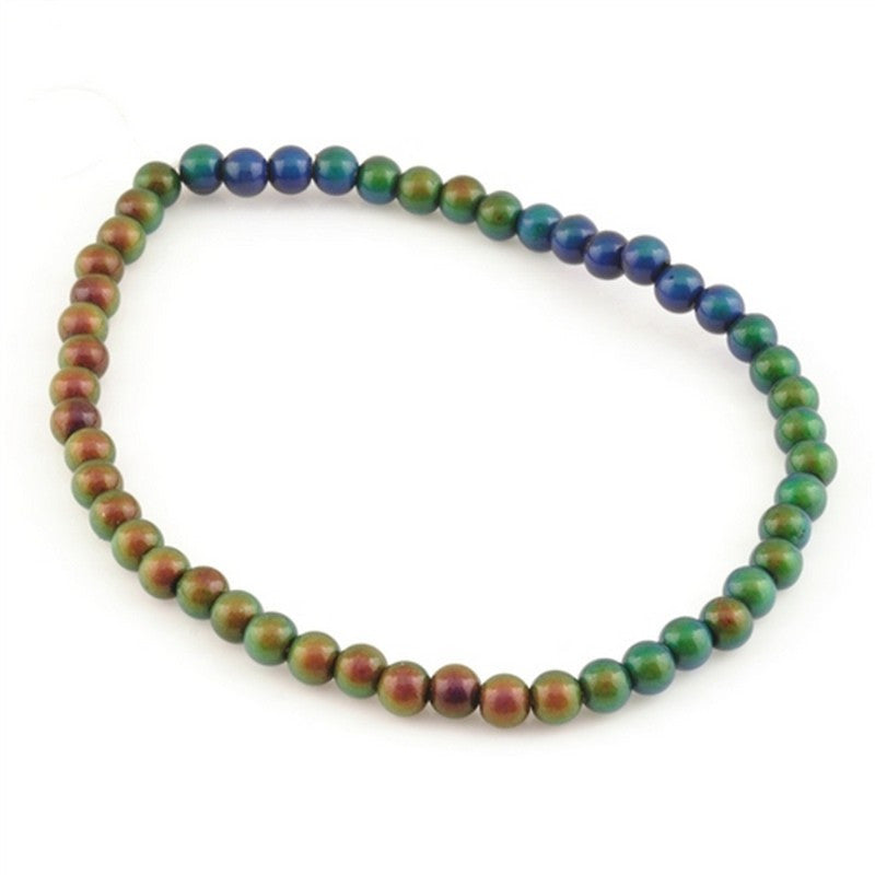 Mirage-6mm Round Bead-Color Changing-Quantity 50