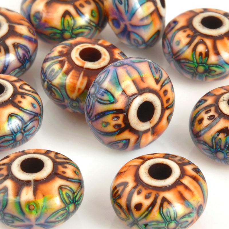 Mirage-7x12mm Rosy Posy Bead-Color Changing-Quantity 1
