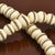 Natural-8mm Nepal Mala Bead-Brass Inlaid White-Quantity 5 Loose Beads