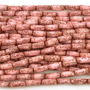 Natural Beads-7x17mm Tube-Salwag-Rose Pink Pucalet