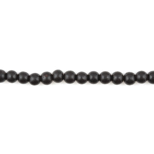 Natural Beads-8mm Round Mala-Black-108 Beads-Quantity 1 Strand