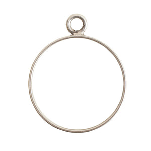 Nunn Design-Open Frame-Large Circle-Single Loop-Antique Silver