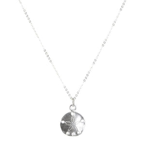 Finished Jewelry-Sand Dollar Silver Charm Necklace
