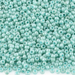 Seed Beads-11/0 Round-1611 Opaque Lustered Lagoon-Toho