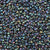 Seed Beads-15/0 Round-401FR Matte Black AB-Miyuki-7 Grams