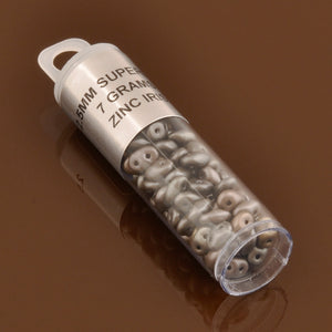 Seed Beads-2.5x5mm Superduo-225 Zinc Iris-Czech-7 Grams