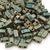 Seed Beads-5mm 1/2 Cut Tila-2008 Matte Metallic Green Iris-Miyuki