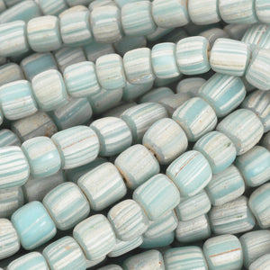 Seed Beads-5mm Handmade Glass-Indonesia-Polar Ice