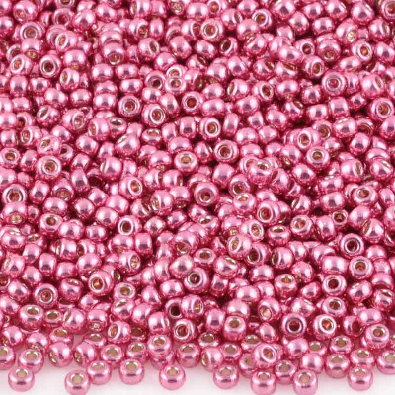 Seed Beads-6/0 Round-4210 Galvanized Hot Pink Duracoat-Miyuki