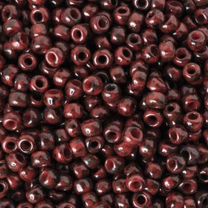 Seed Beads-6/0 Round-Y304 Hybrid Pepper Red Picasso-Toho