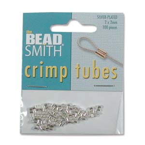 Findings-2mm Crimp-Silver Plate