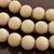 Wood-12mm White Bead-16 Inch Strand