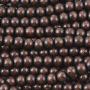 Wood Beads-6mm Round-Chocolate