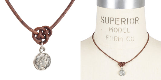 Endless Knot Leather Necklace