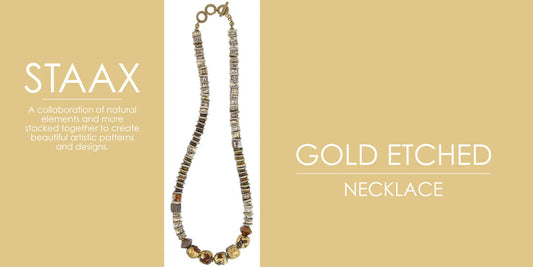Staax Gold Etched Necklace